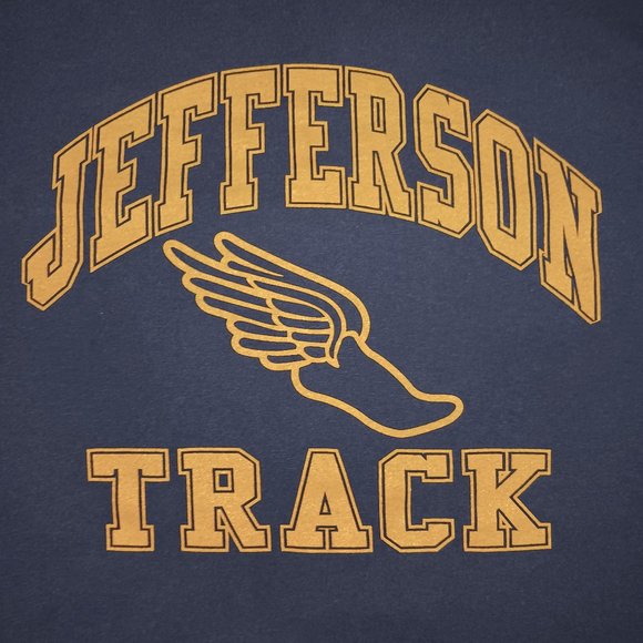 T Shirt Jefferson Township NJ High School Track Jerzees Adult Size L Large - Picture 1 of 5